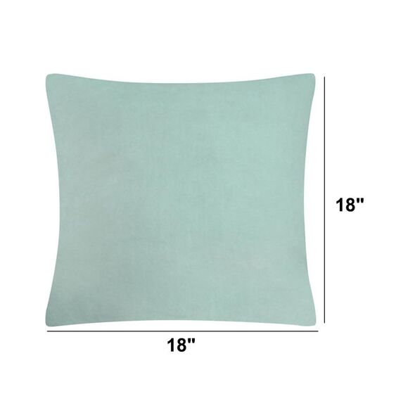 80/20 Viscose Velvet Soft Throw Pillow Cover Square 18" x 18" Blue - Picture 4 of 6